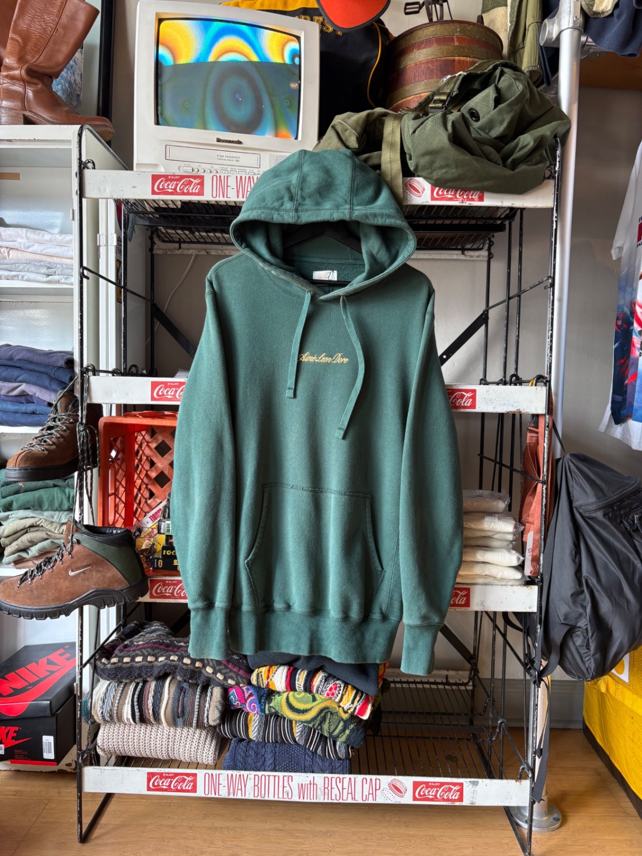 Aime Leon Dore Green Script Hoodie