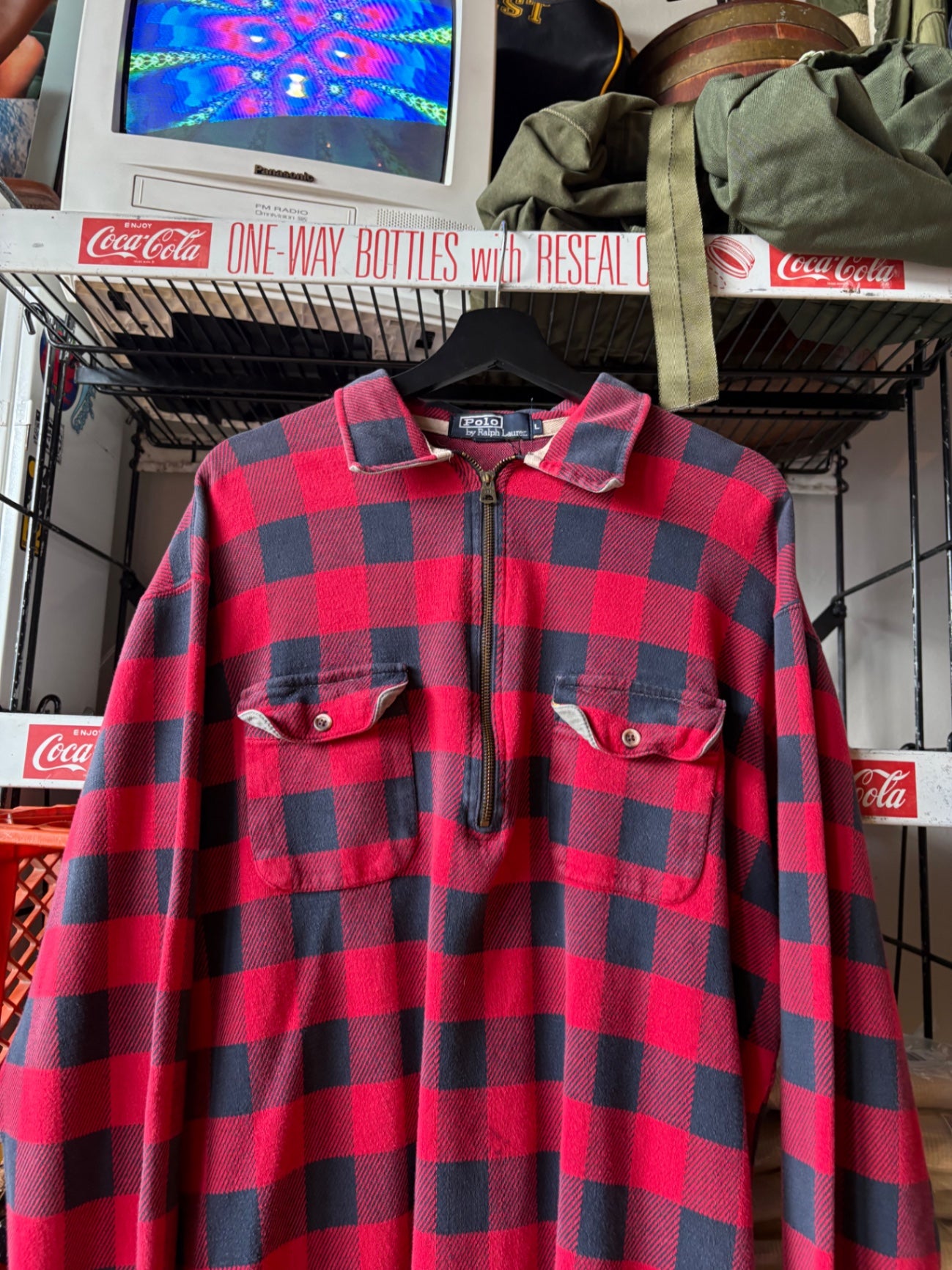 Polo Ralph Lauren Plaid Red Quarter Zip