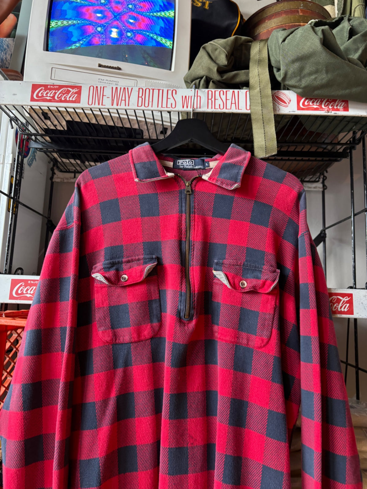 Polo Ralph Lauren Plaid Red Quarter Zip
