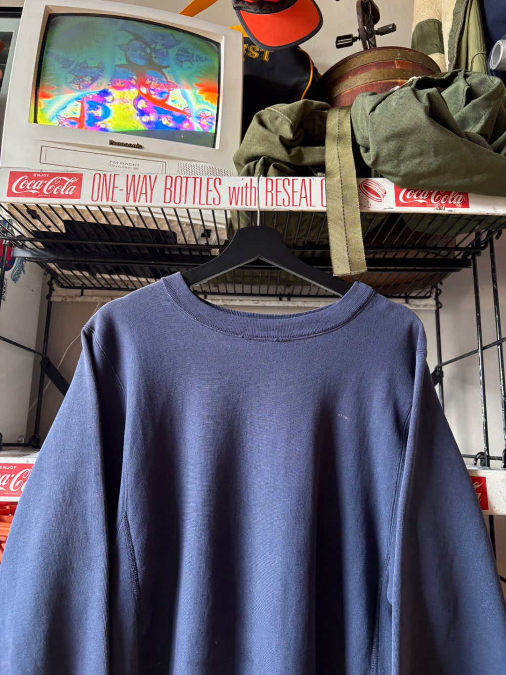 1980's Lands End Champion Reverse Weave Navy