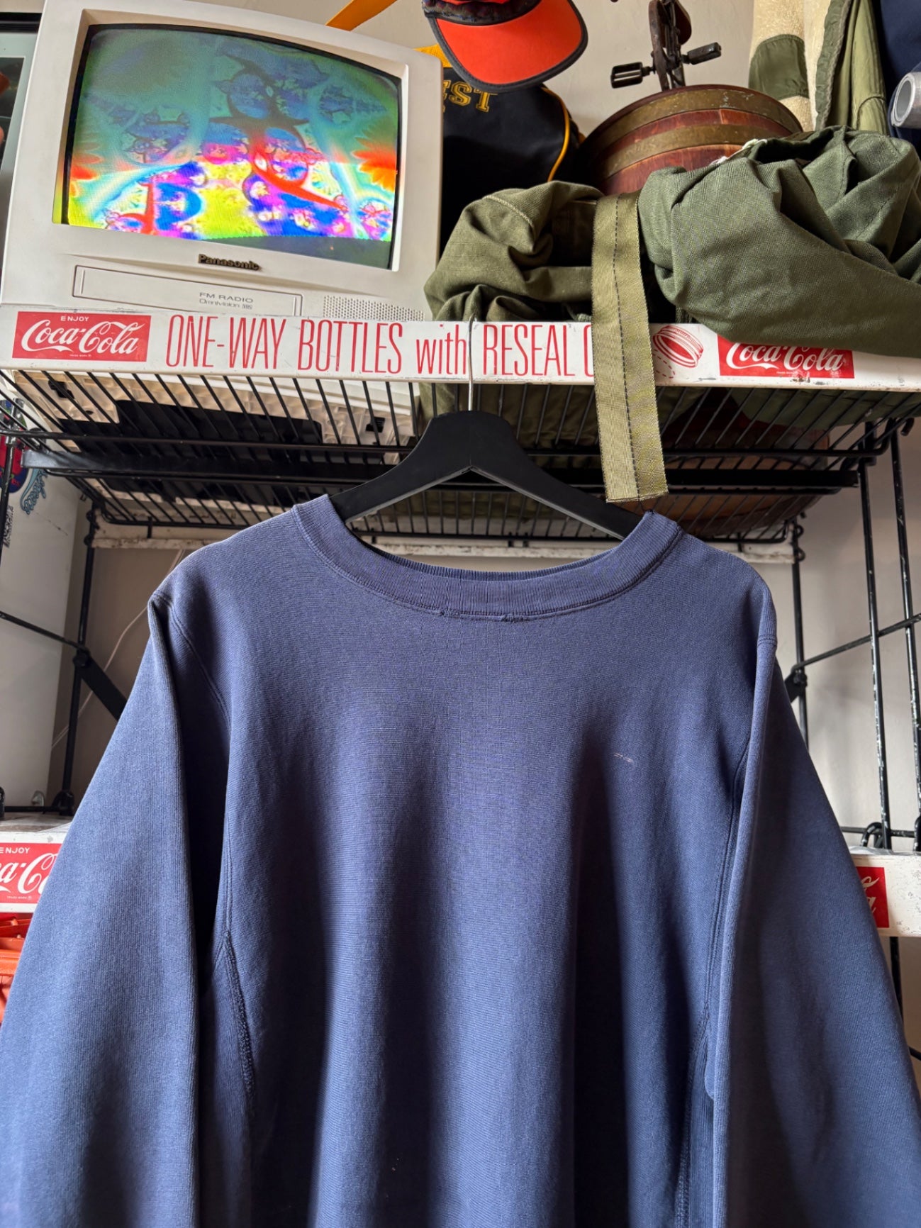 1980's Lands End Champion Reverse Weave Navy