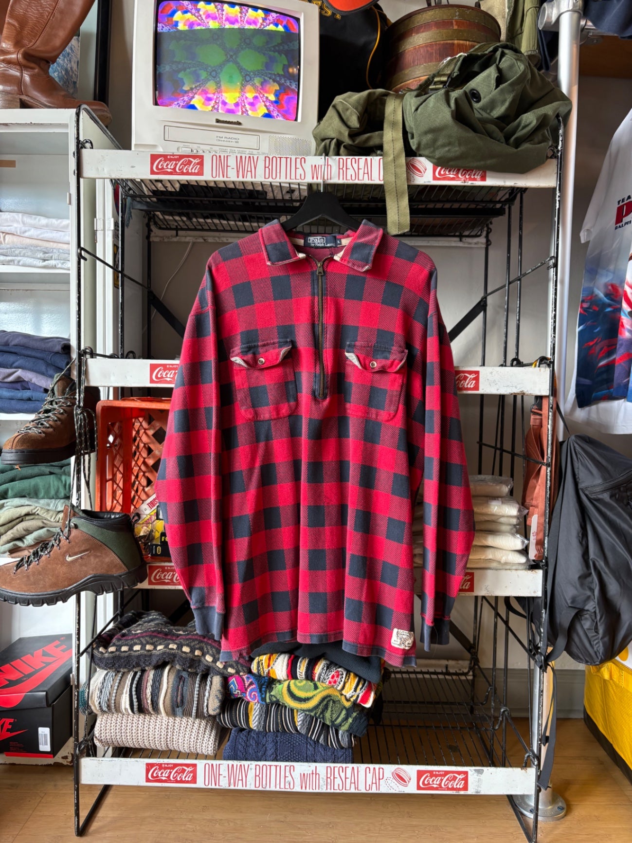 Polo Ralph Lauren Plaid Red Quarter Zip