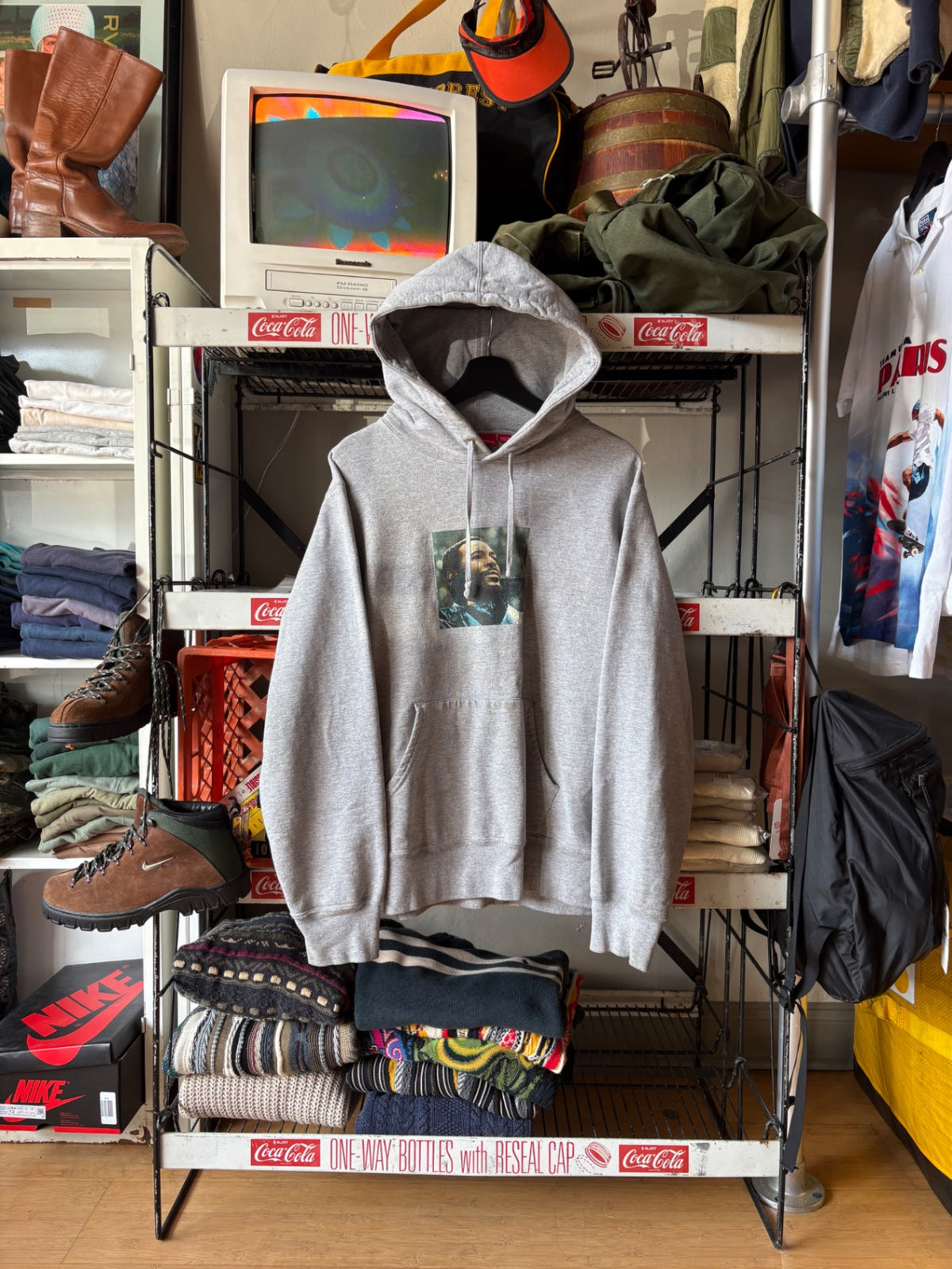 Grey Supreme Marvin Gaye hoodie Size M