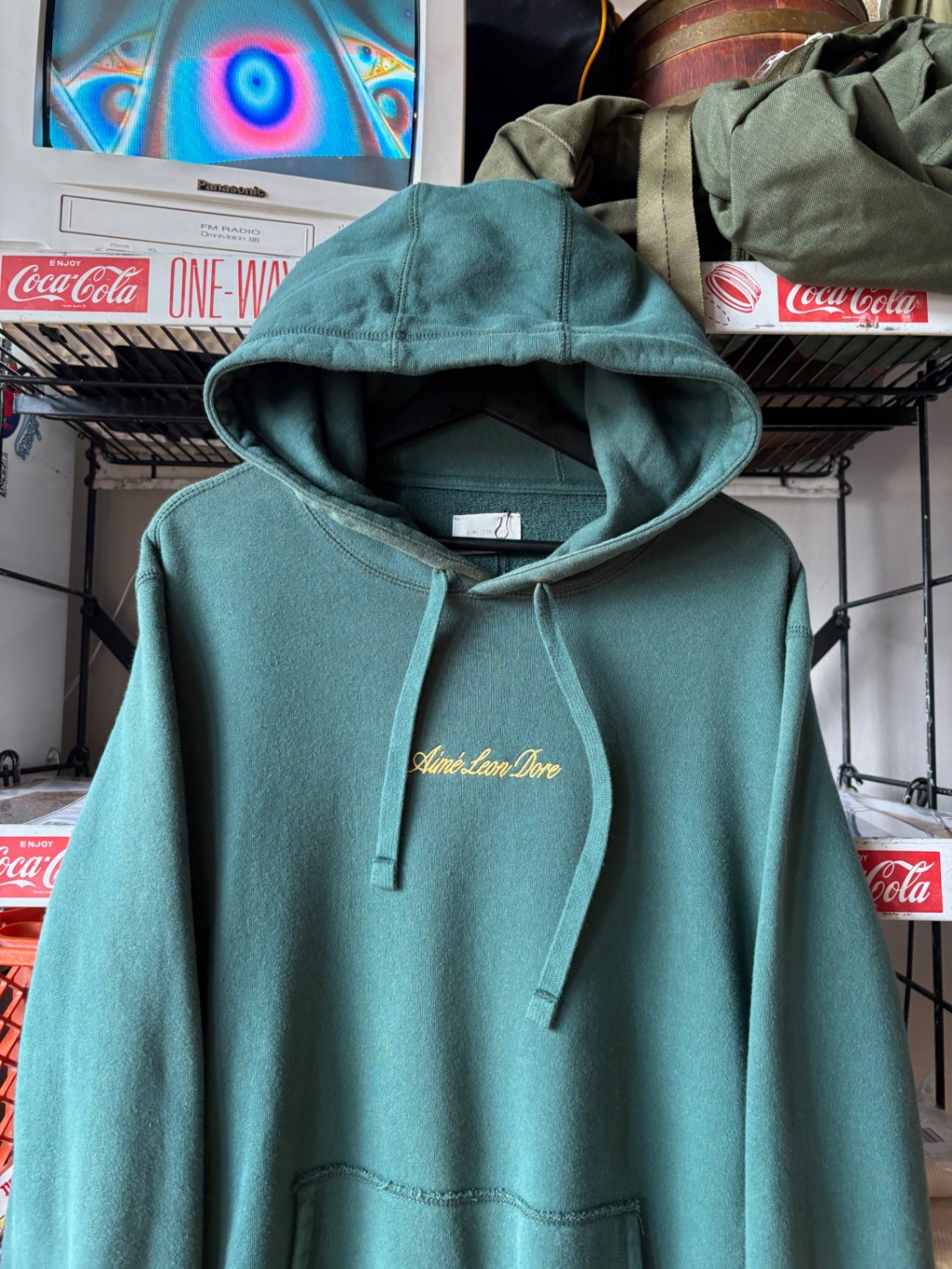 Aime Leon Dore Green Script Hoodie