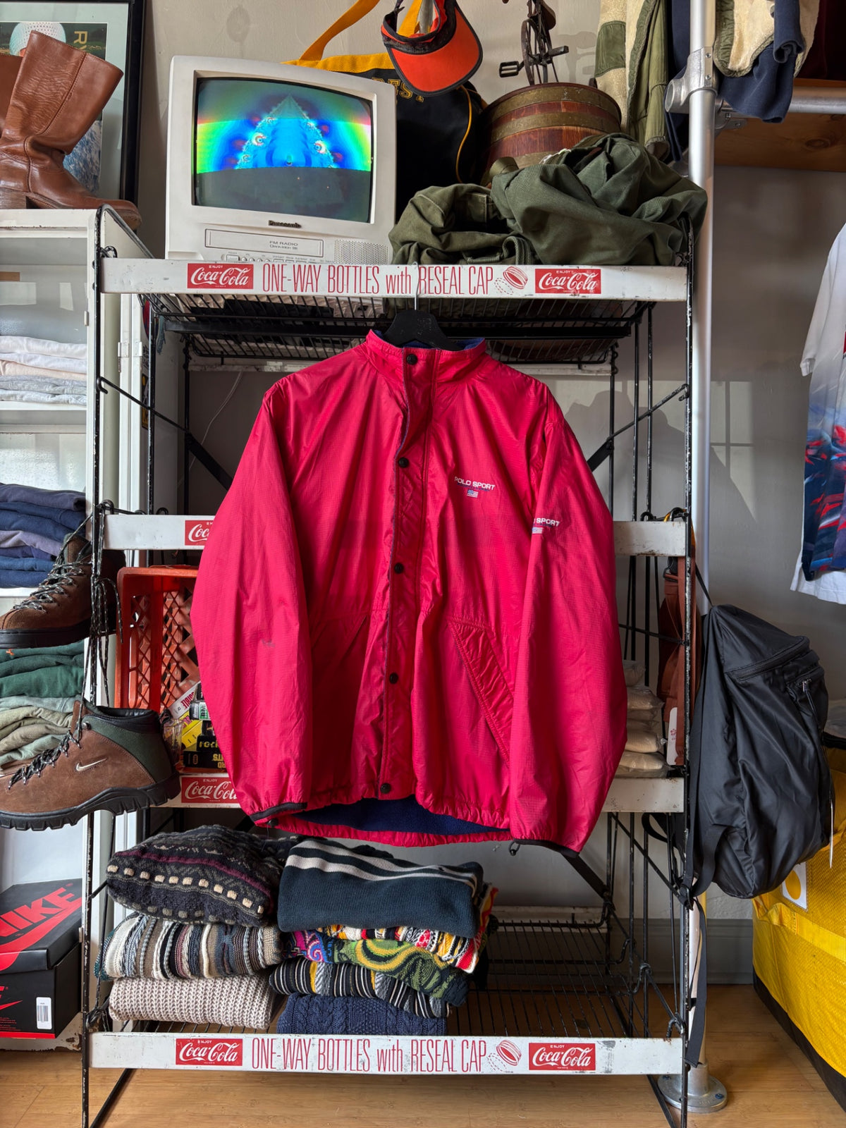 Polo Sport Red Fleece Lined Jacket