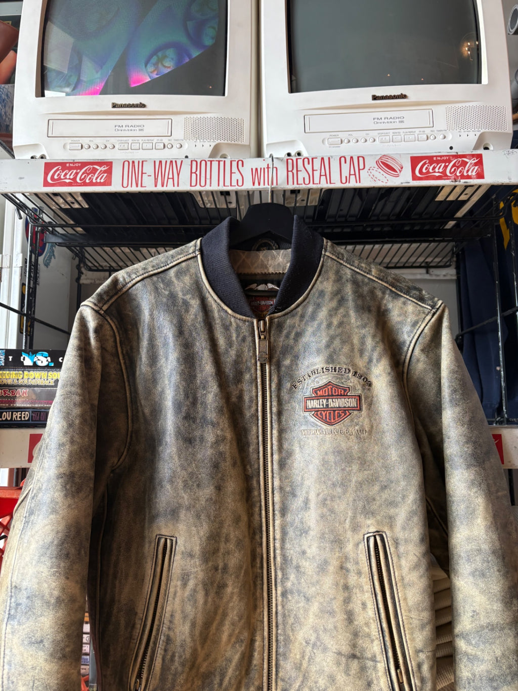 Faded Harley Leather Jacket