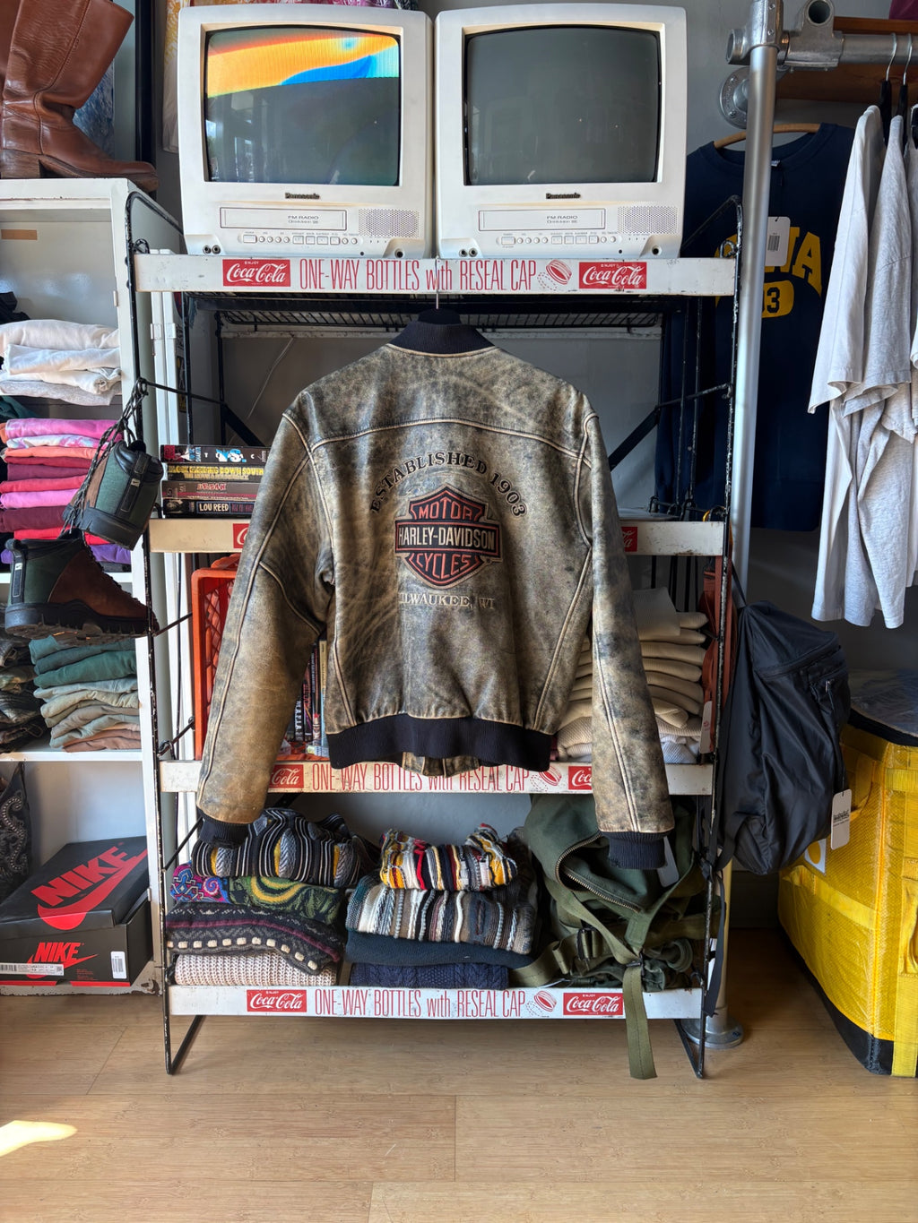 Faded Harley Leather Jacket