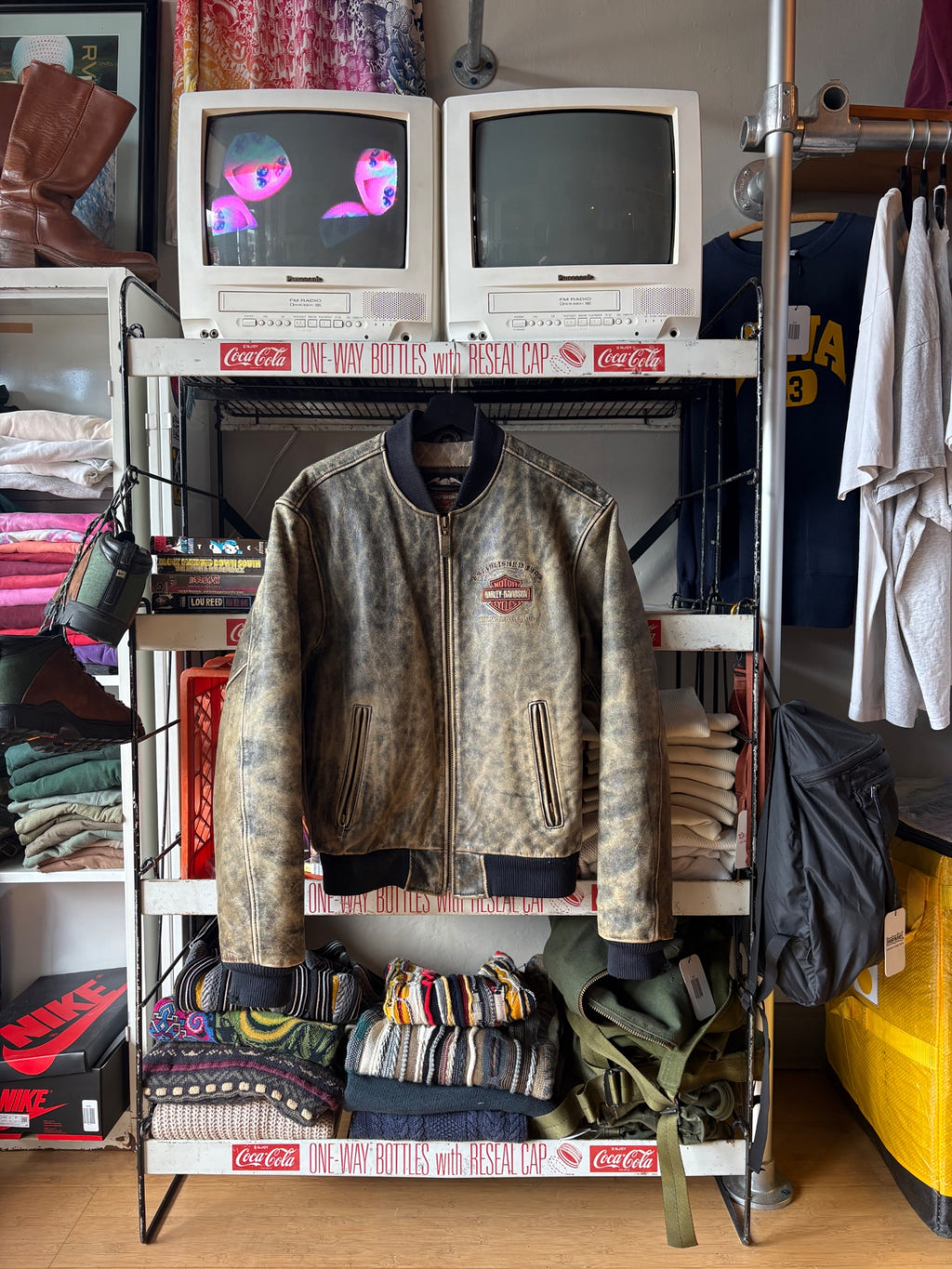 Faded Harley Leather Jacket