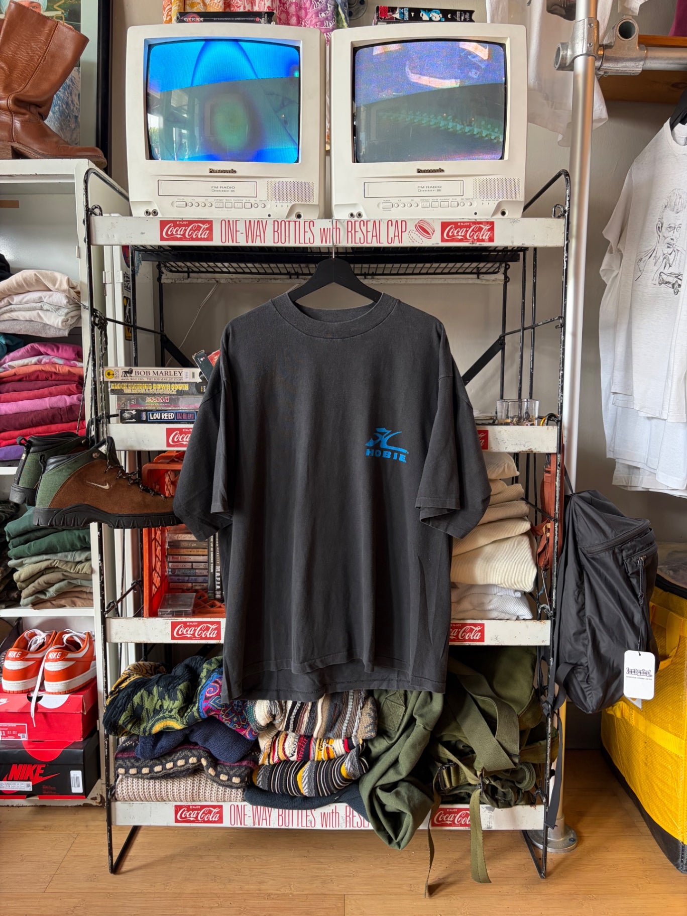XL Black Hobie Baseball Graphic Tee