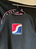 1990s Stussy Pepsi Faded Black Crewneck L