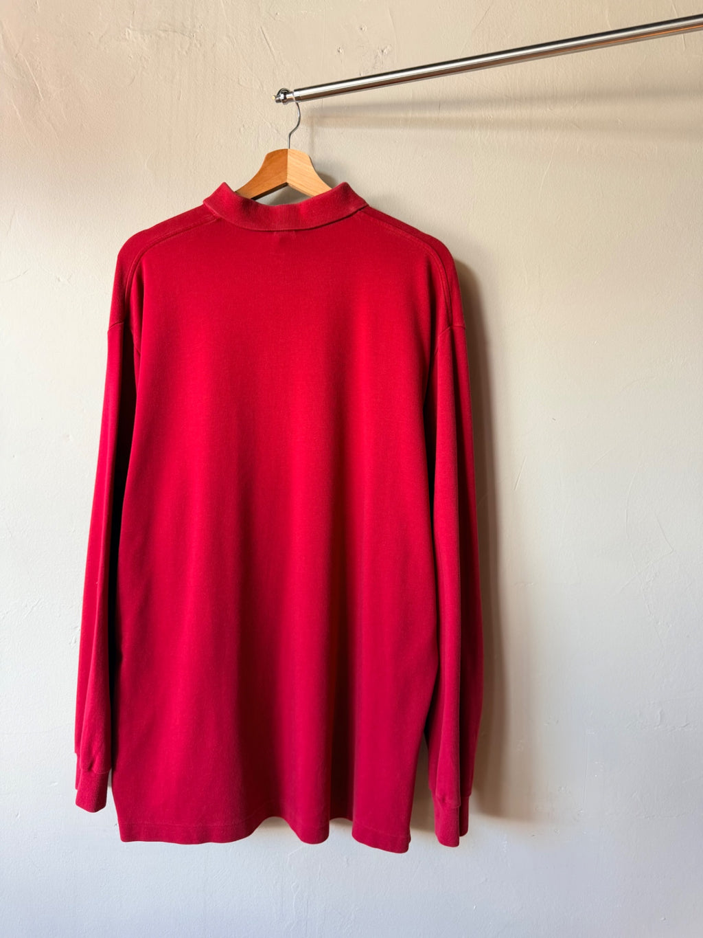 Polo Ralph Lauren Red LS Polo Size XL