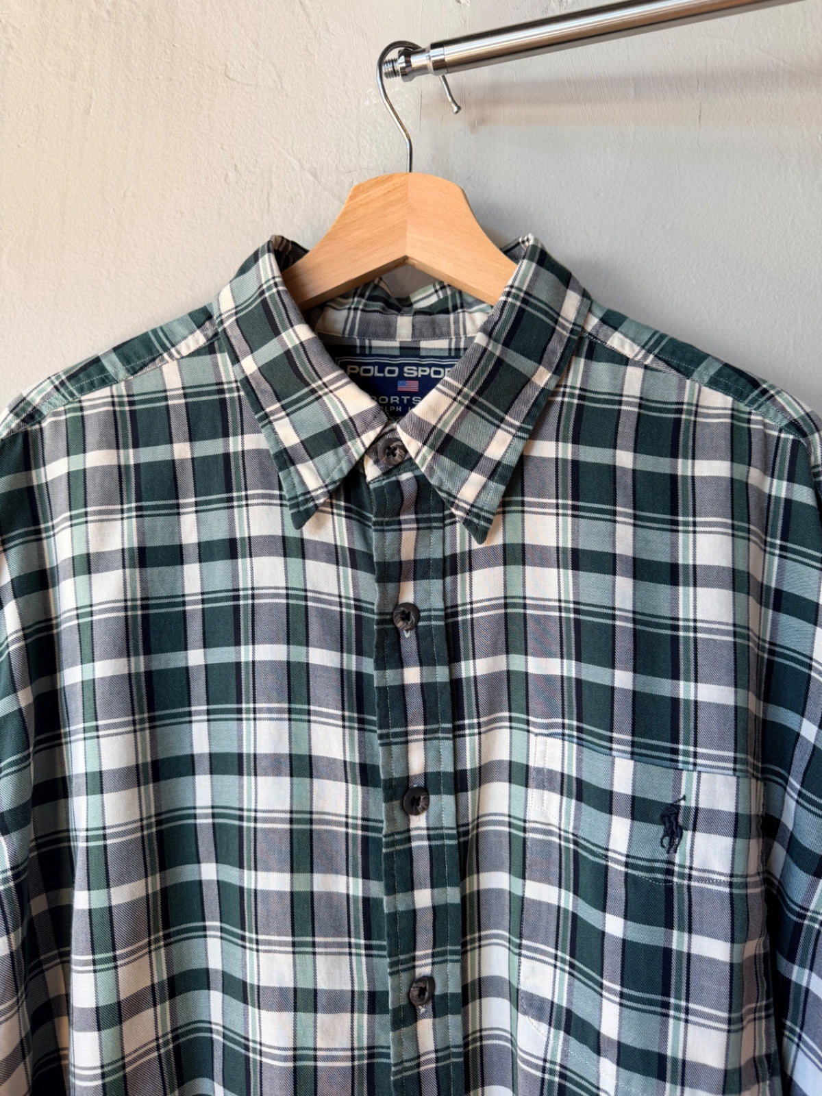 Green Polo Sport Flannel