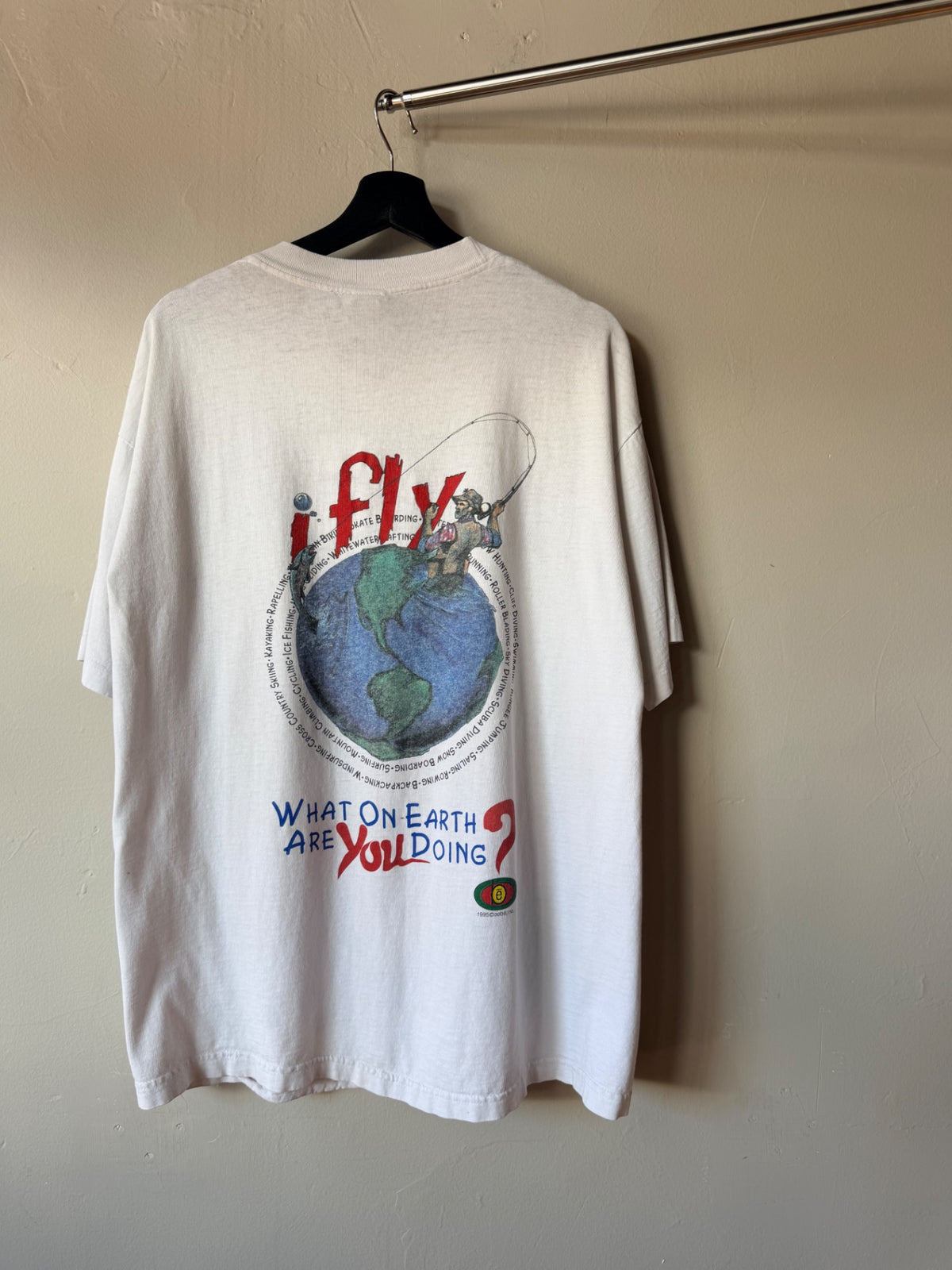 1990s Oobe Fly Fishing Tee Size XL