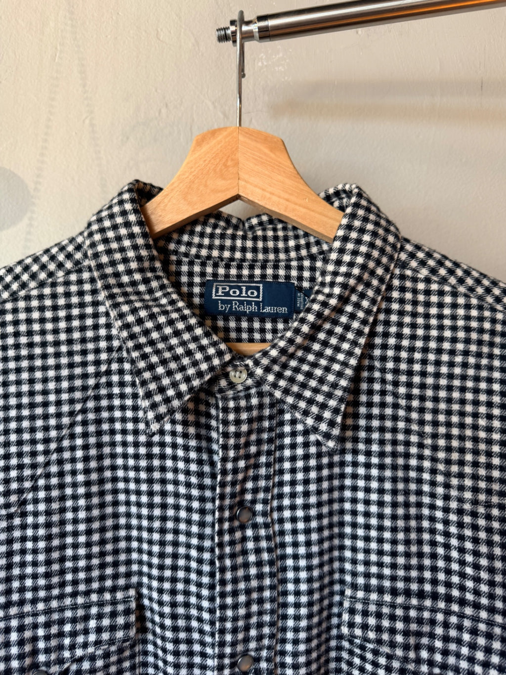 Houndstooth polo western Button up