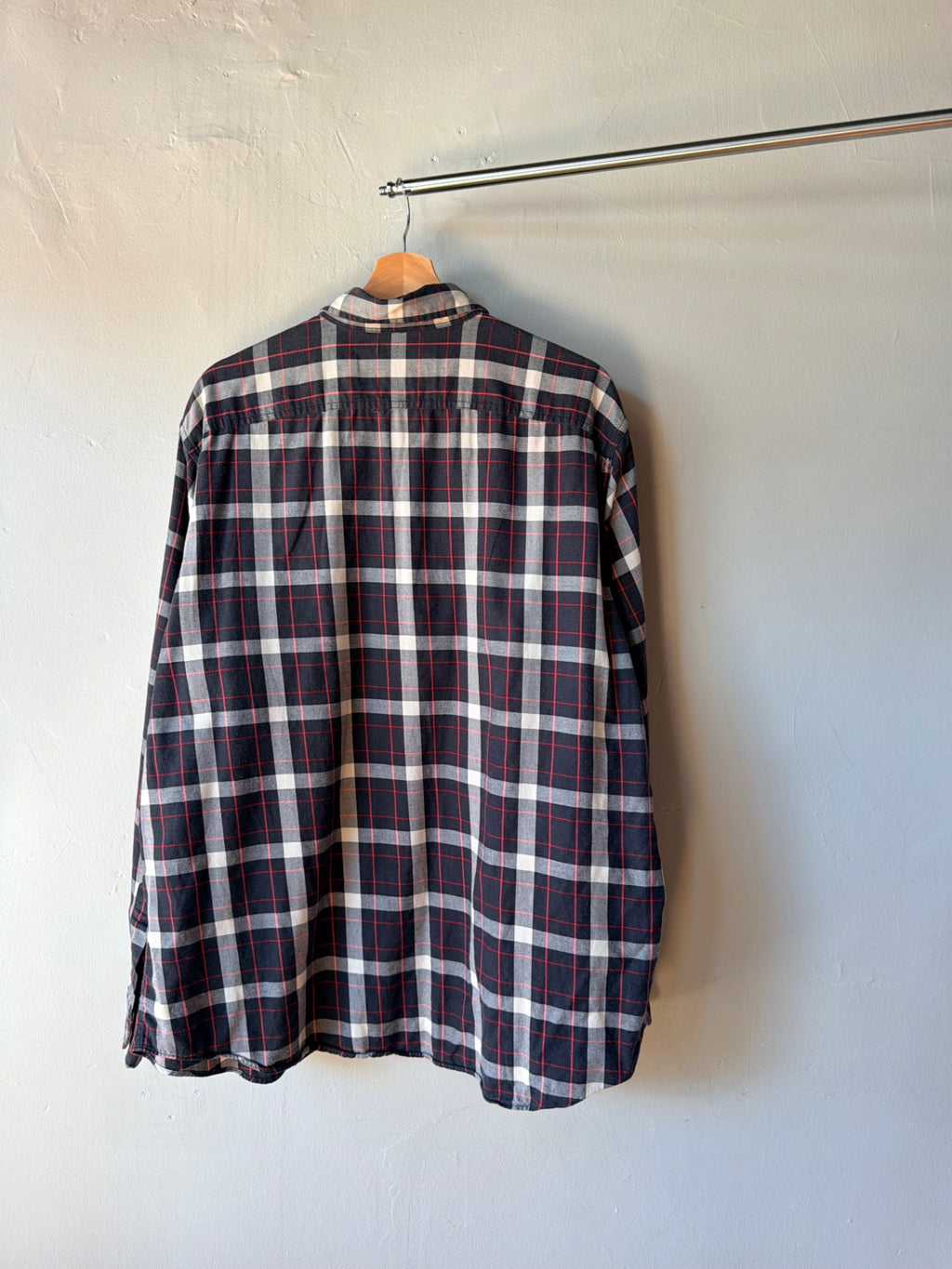 Polo Sport Black Plaid Flannel L