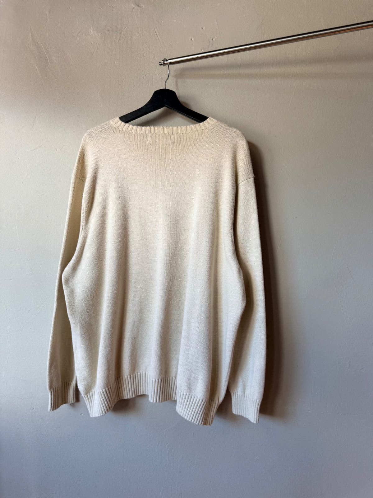 Cream Polo Sweater Size XL