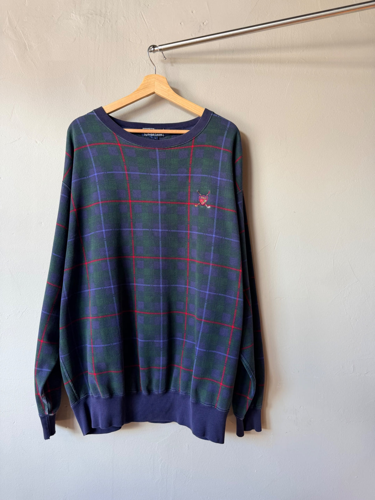 Polo Ralph Lauren Plaid Crewneck Size XL