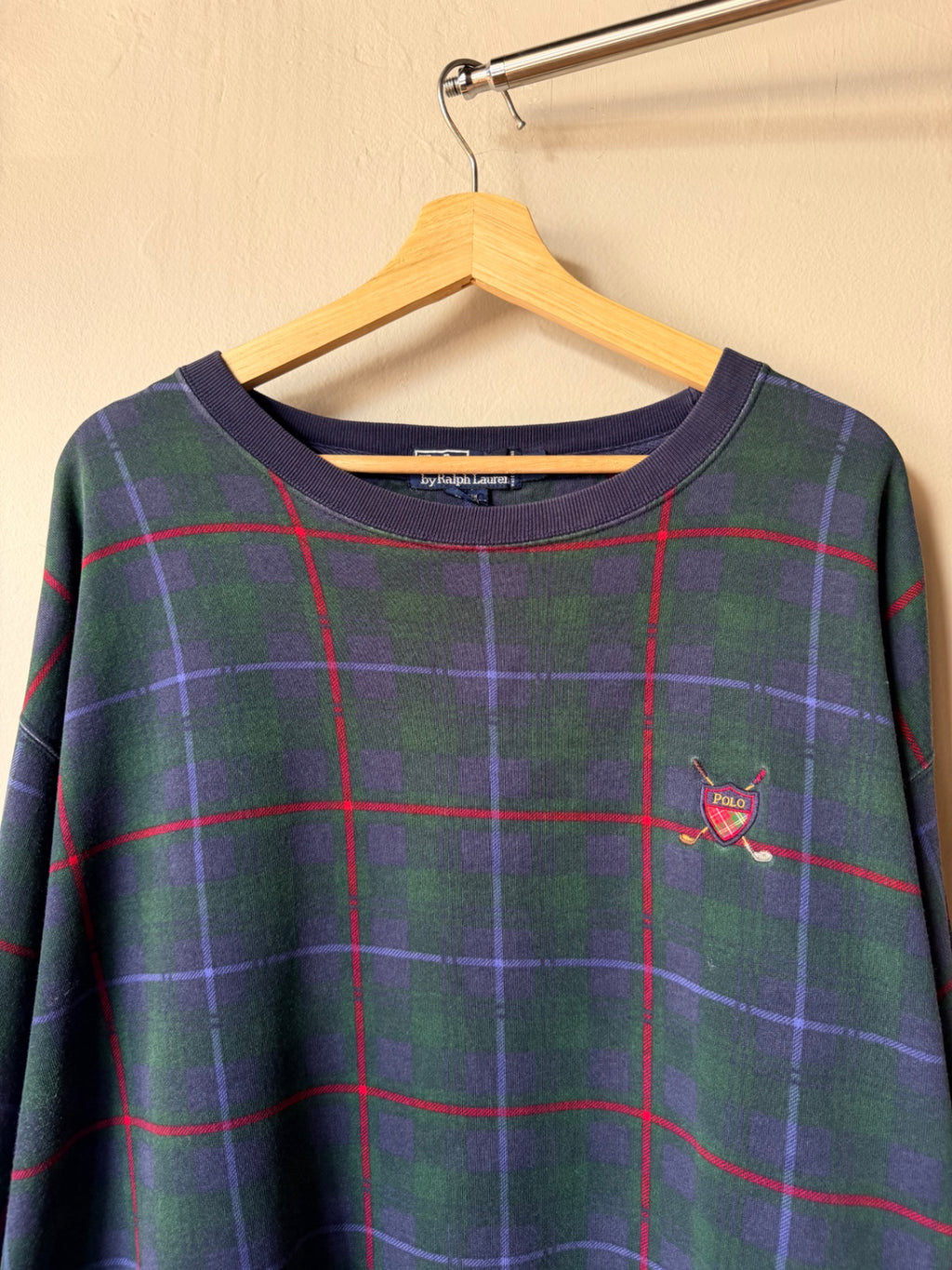 Polo Ralph Lauren Plaid Crewneck Size XL
