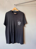 Thrashed Faded Dave's Custom Cycles Shop Tee L