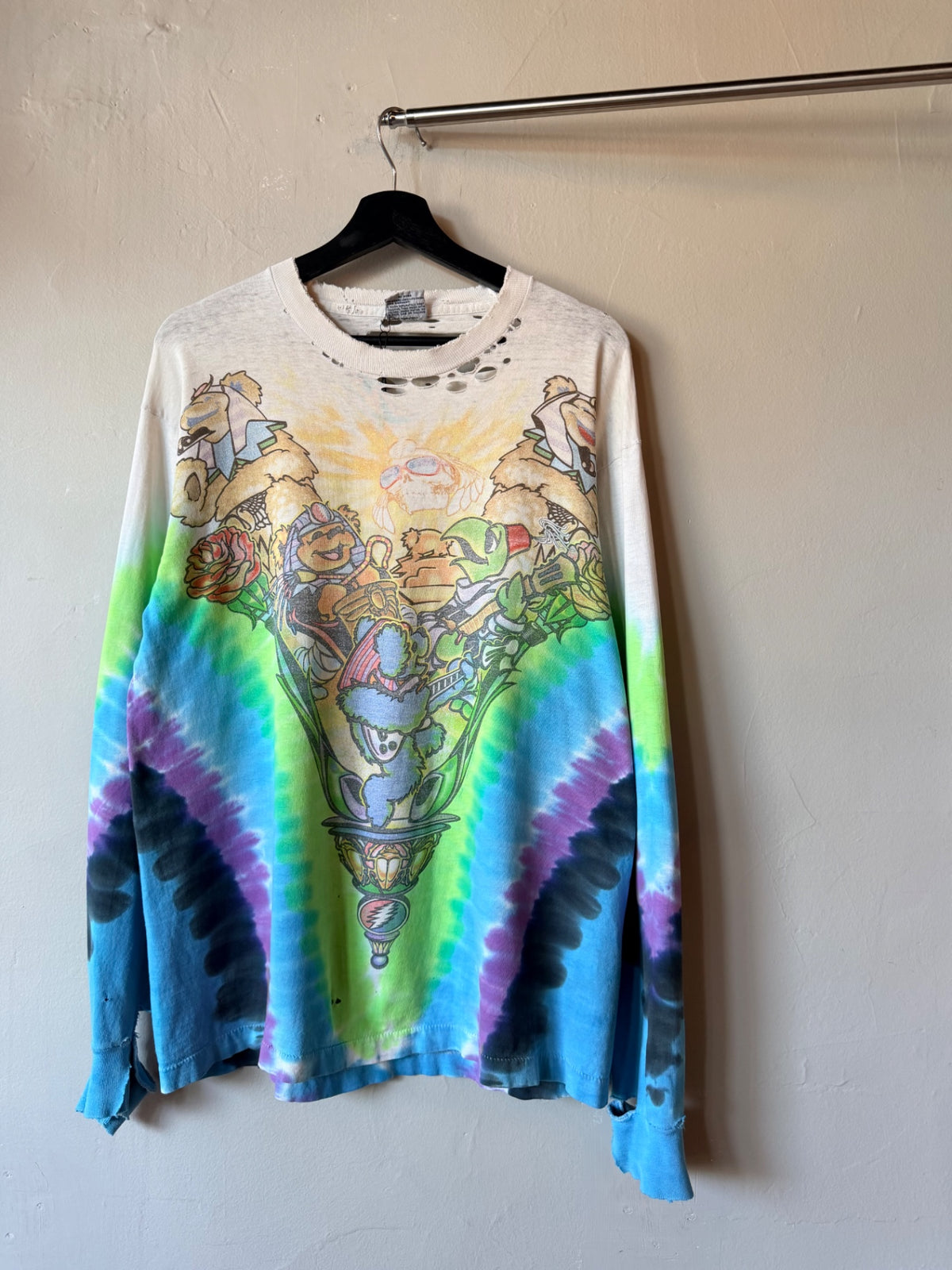 Thrashed Tye Dye Grateful Dead Long-sleeve Size L