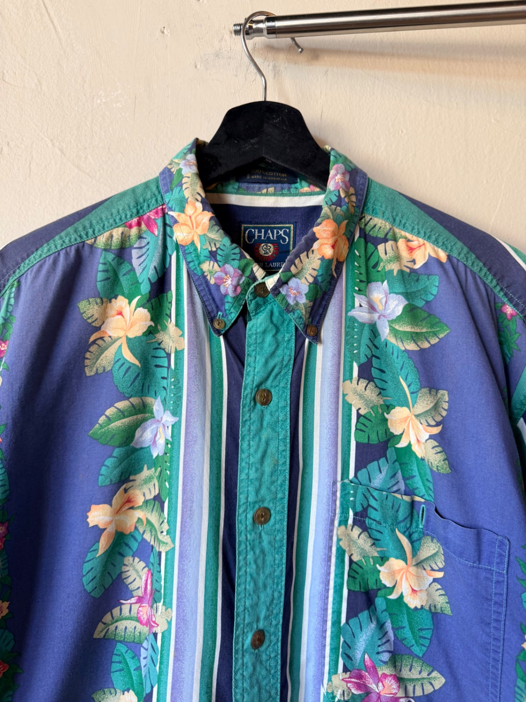 Chaps Ralph Lauren Floral Button Up Size XL