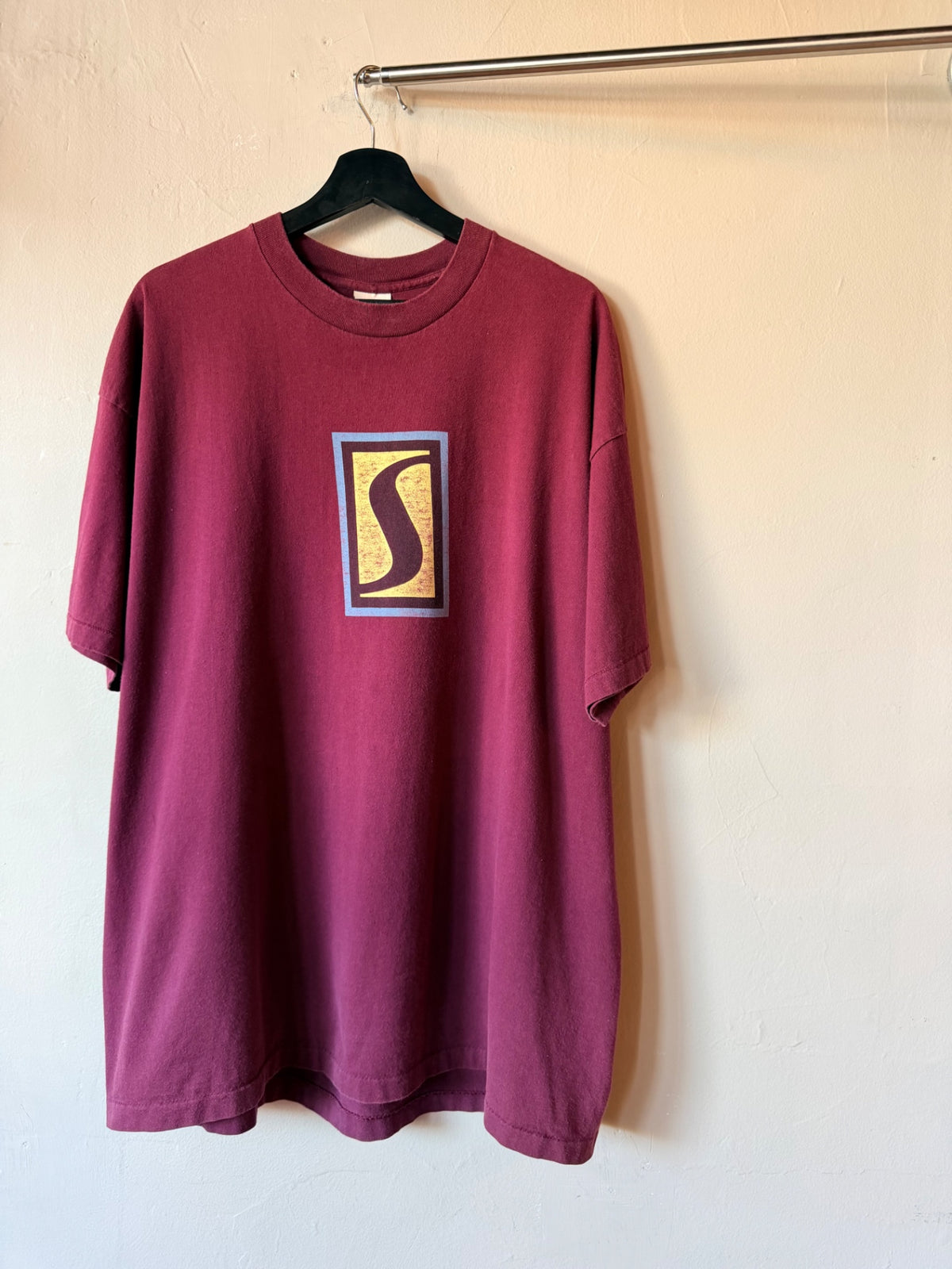 Faded Maroon Stussy S Tee Size XXL