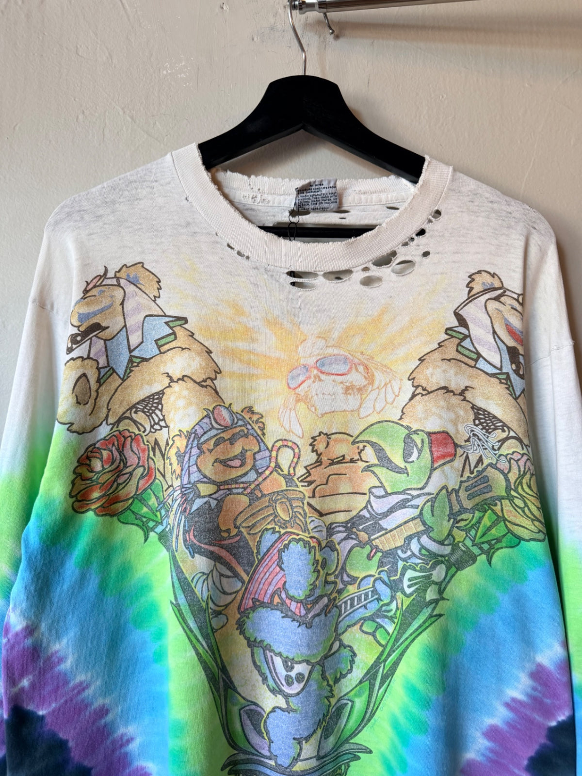Thrashed Tye Dye Grateful Dead Long-sleeve Size L