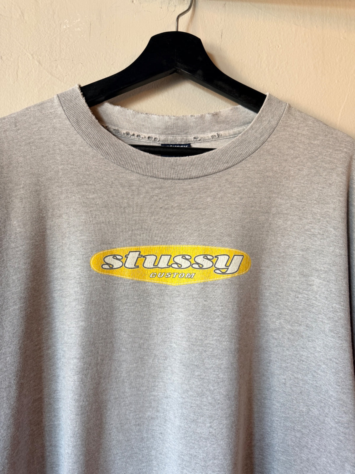 90s Stussy Customs Grey Tee XXL