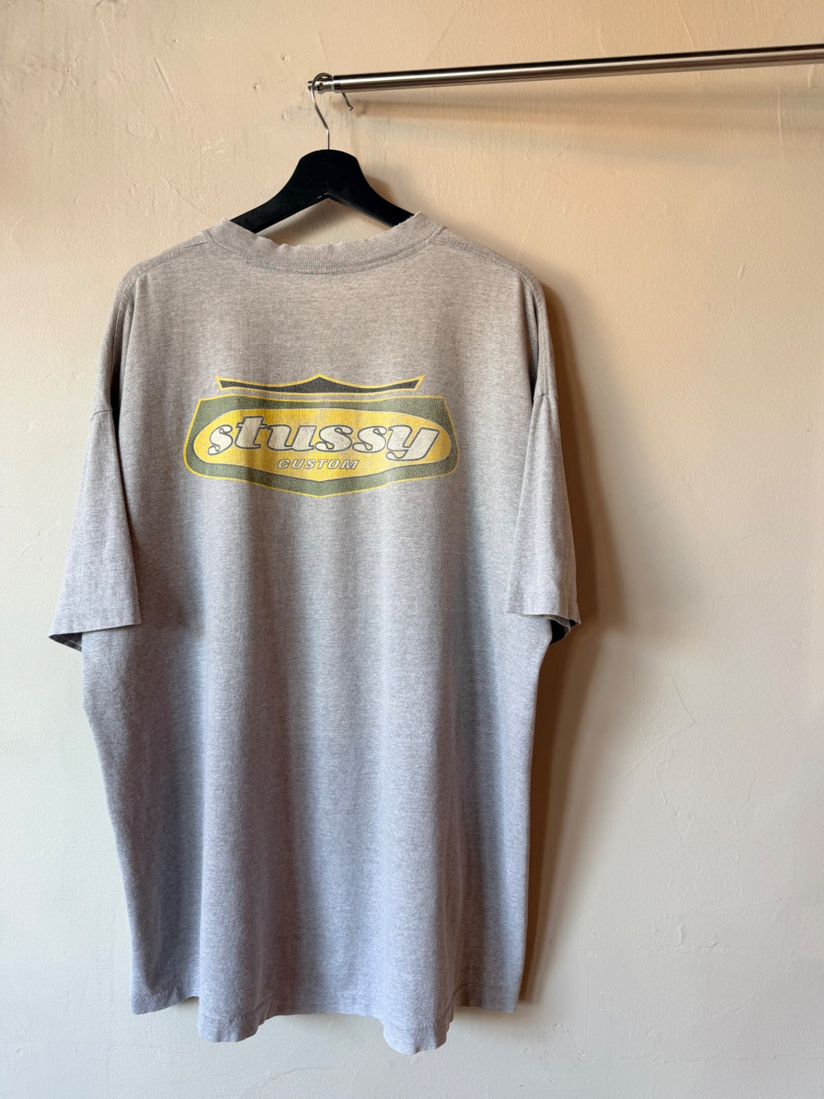 90s Stussy Customs Grey Tee XXL