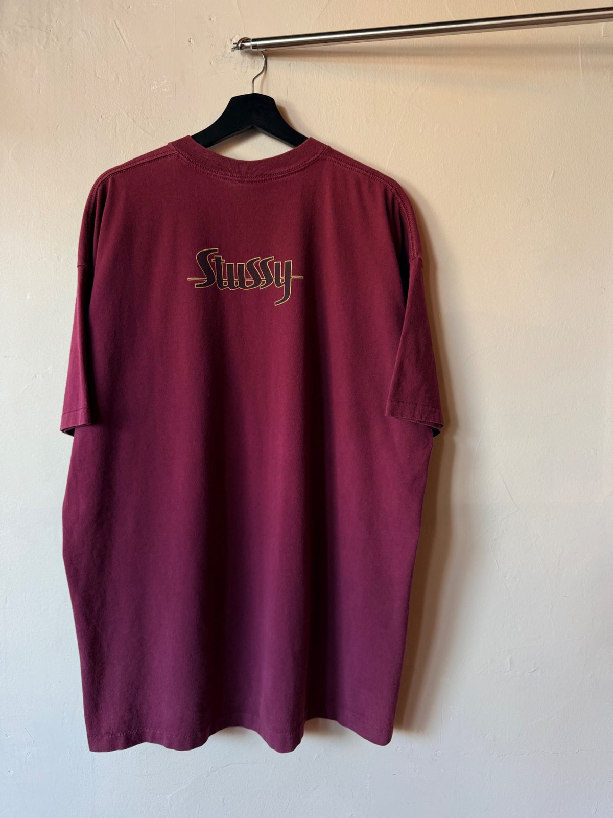Faded Maroon Stussy S Tee Size XXL
