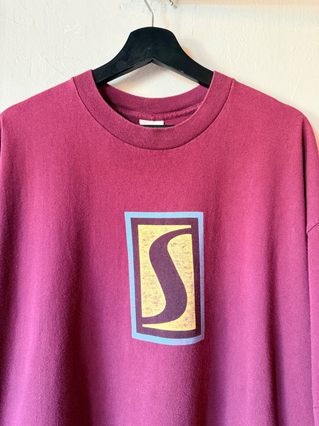 Faded Maroon Stussy S Tee Size XXL