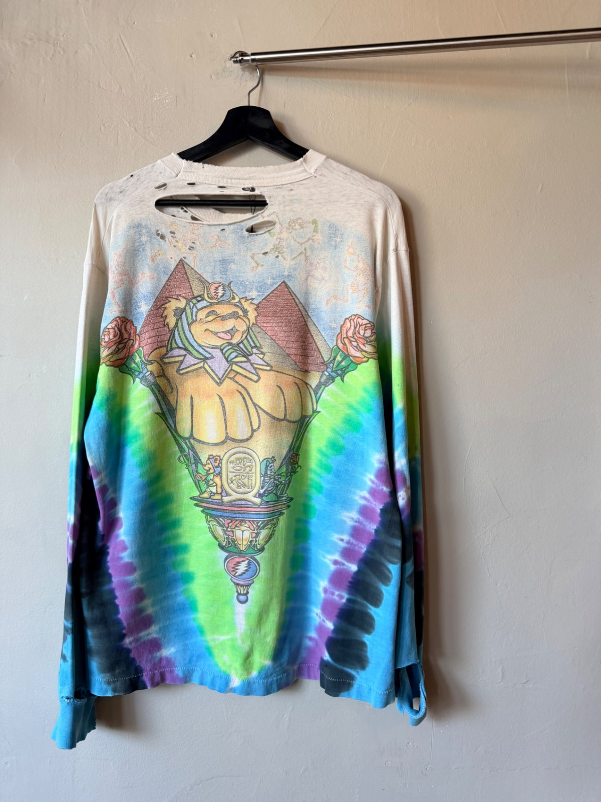 Thrashed Tye Dye Grateful Dead Long-sleeve Size L