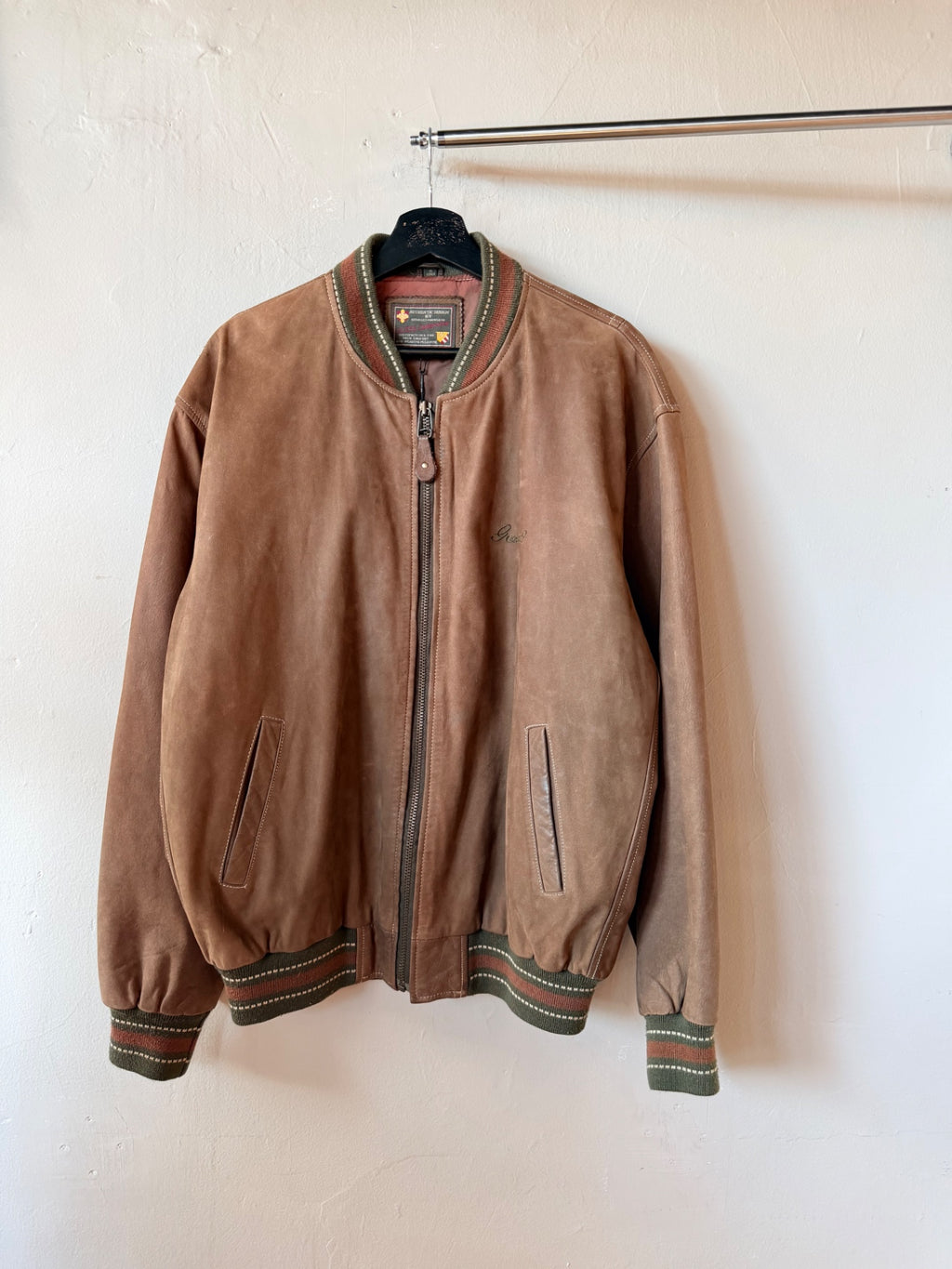 Leather Guess Bomber Jacket