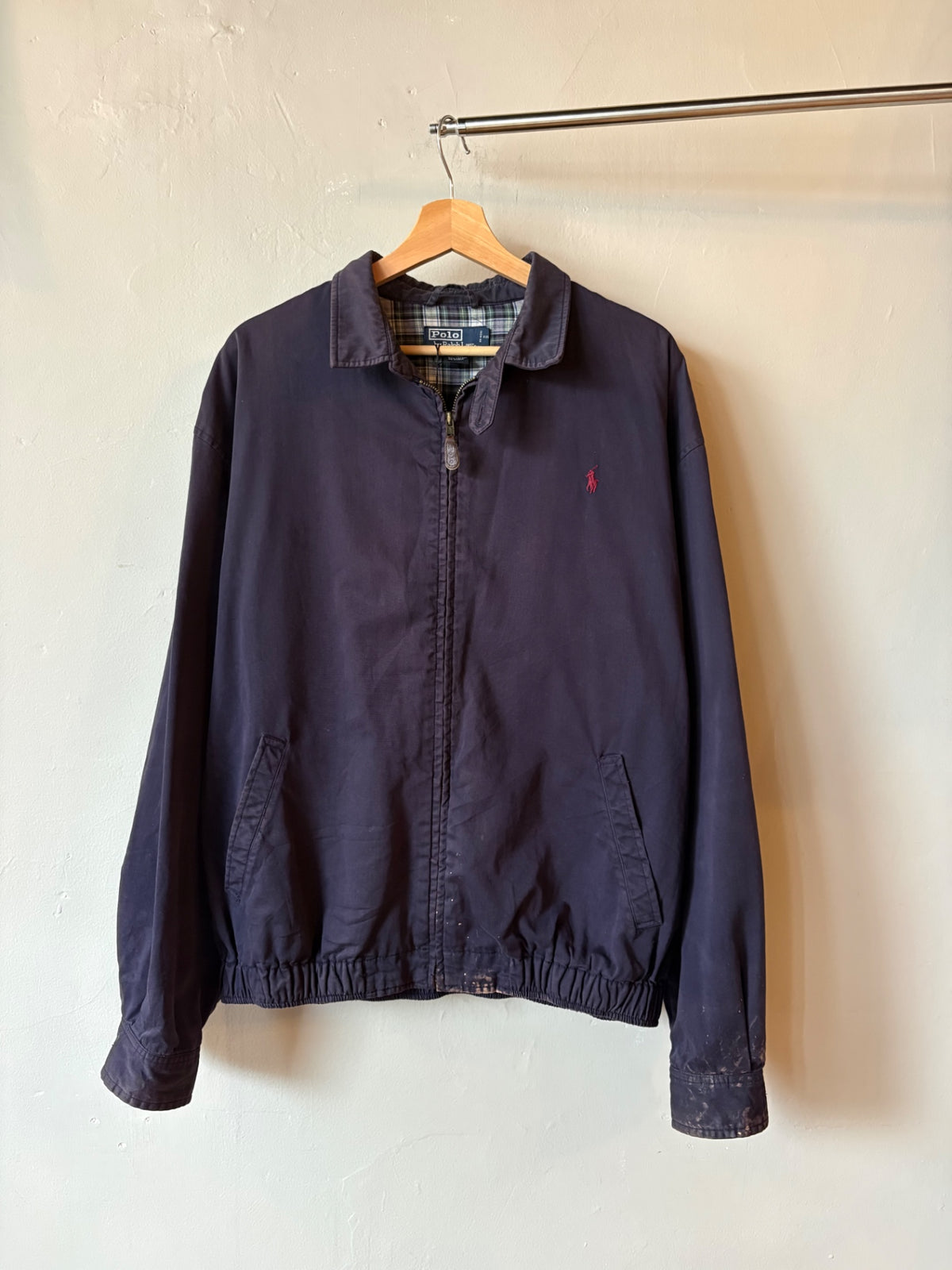 Polo Ralph Lauren Purple Harrington With Plaid Lining Size L