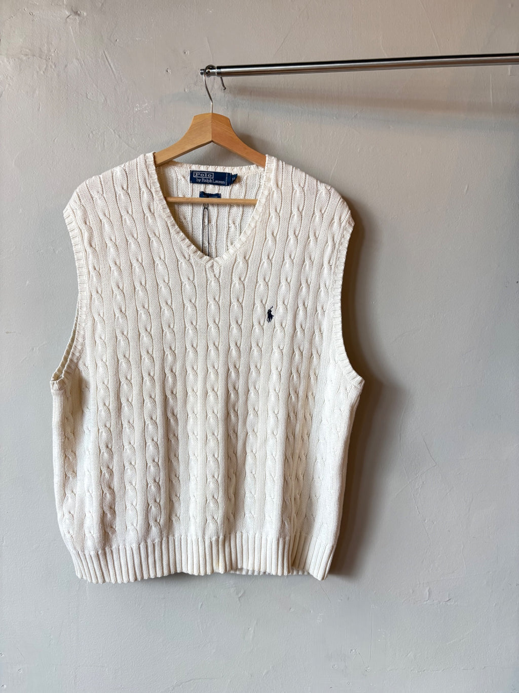 White Polo Sweater Vest