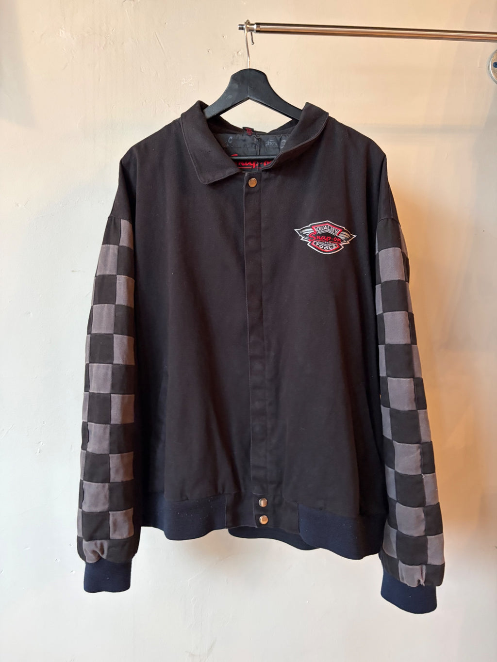 Snap On Black Racing Jacket Size XL