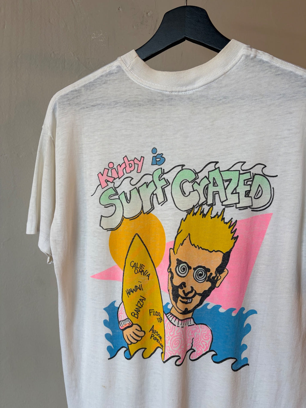 Kirby is Surf Crazed Pocket Tee Size L