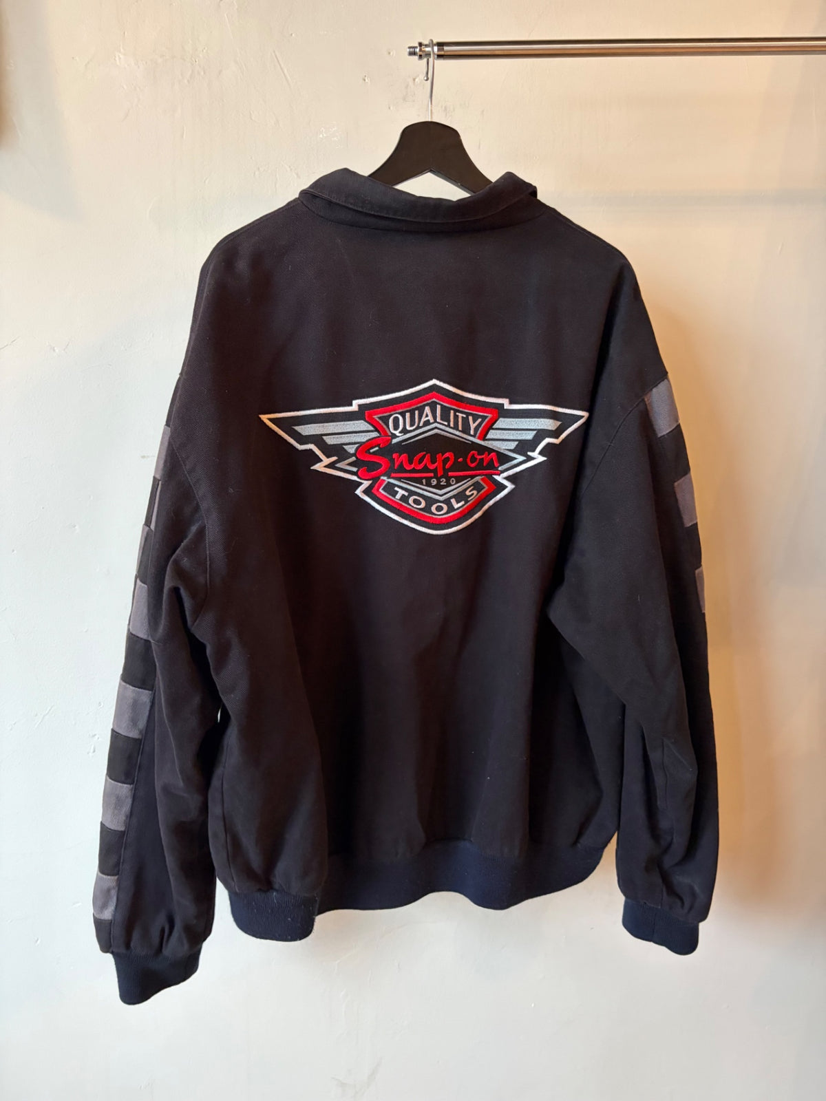 Snap On Black Racing Jacket Size XL
