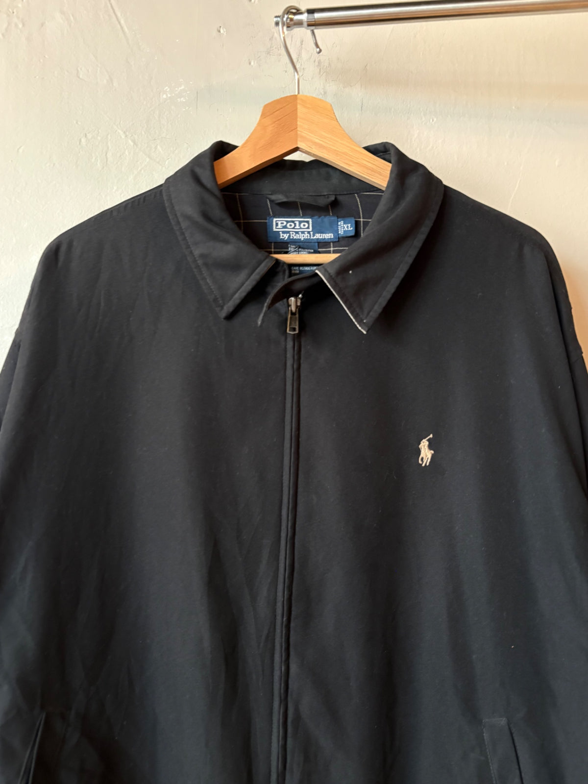 Black Polo Harrington Jacket Size XL