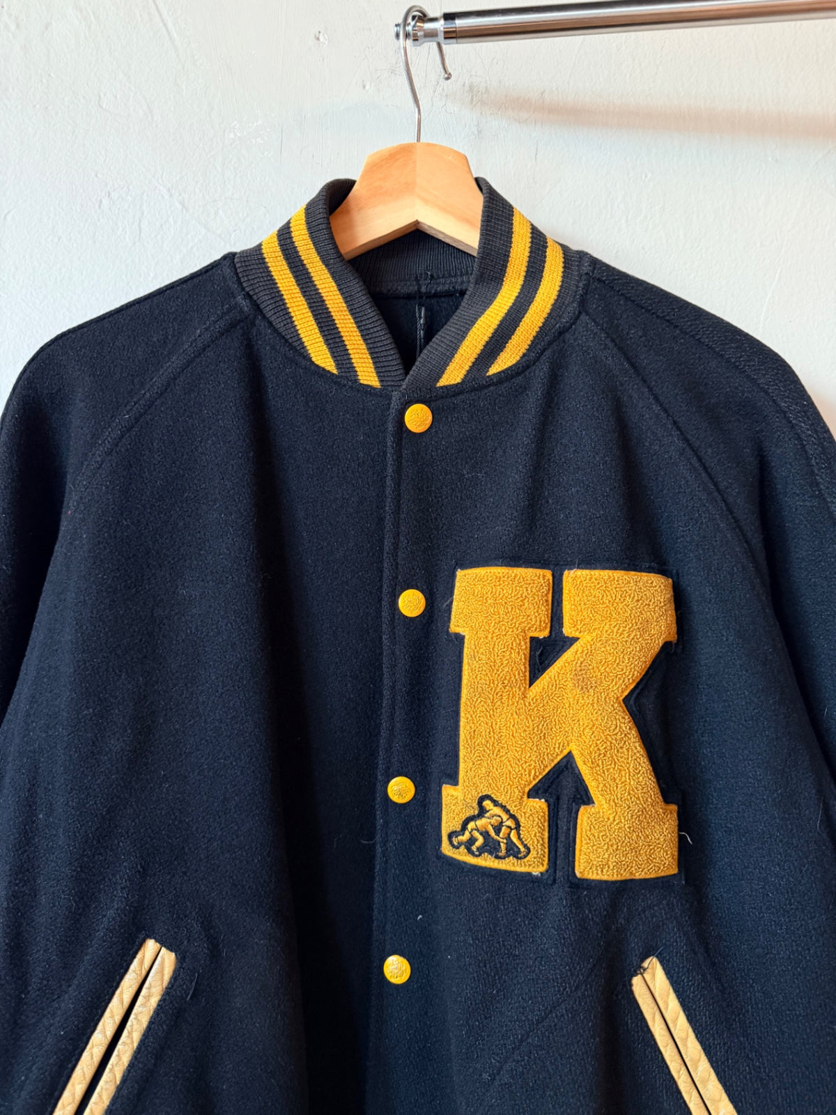 Black Letterman With yellow Accents Size XL