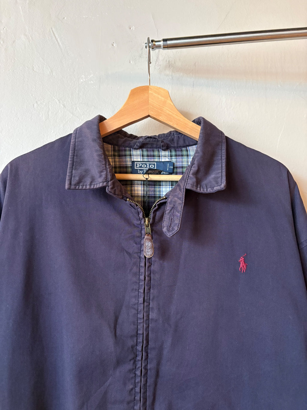 Polo Ralph Lauren Purple Harrington With Plaid Lining Size L