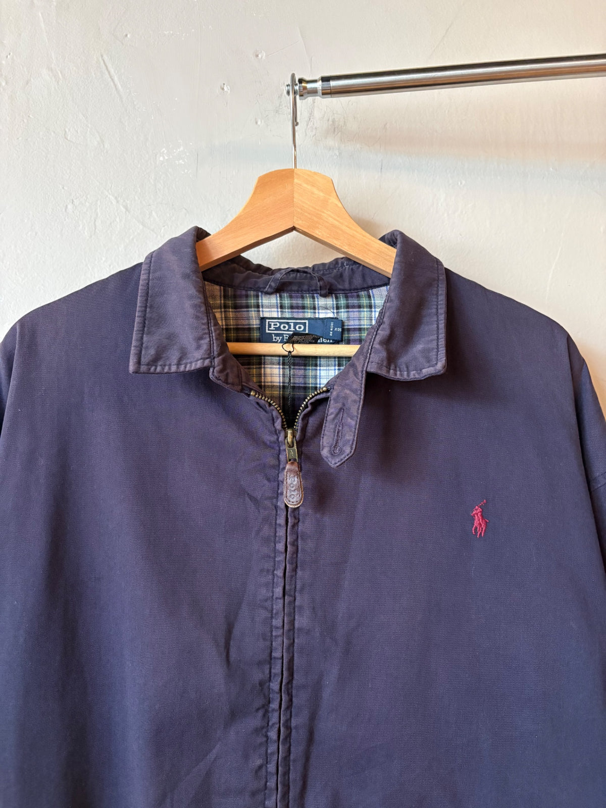 Polo Ralph Lauren Purple Harrington With Plaid Lining Size L
