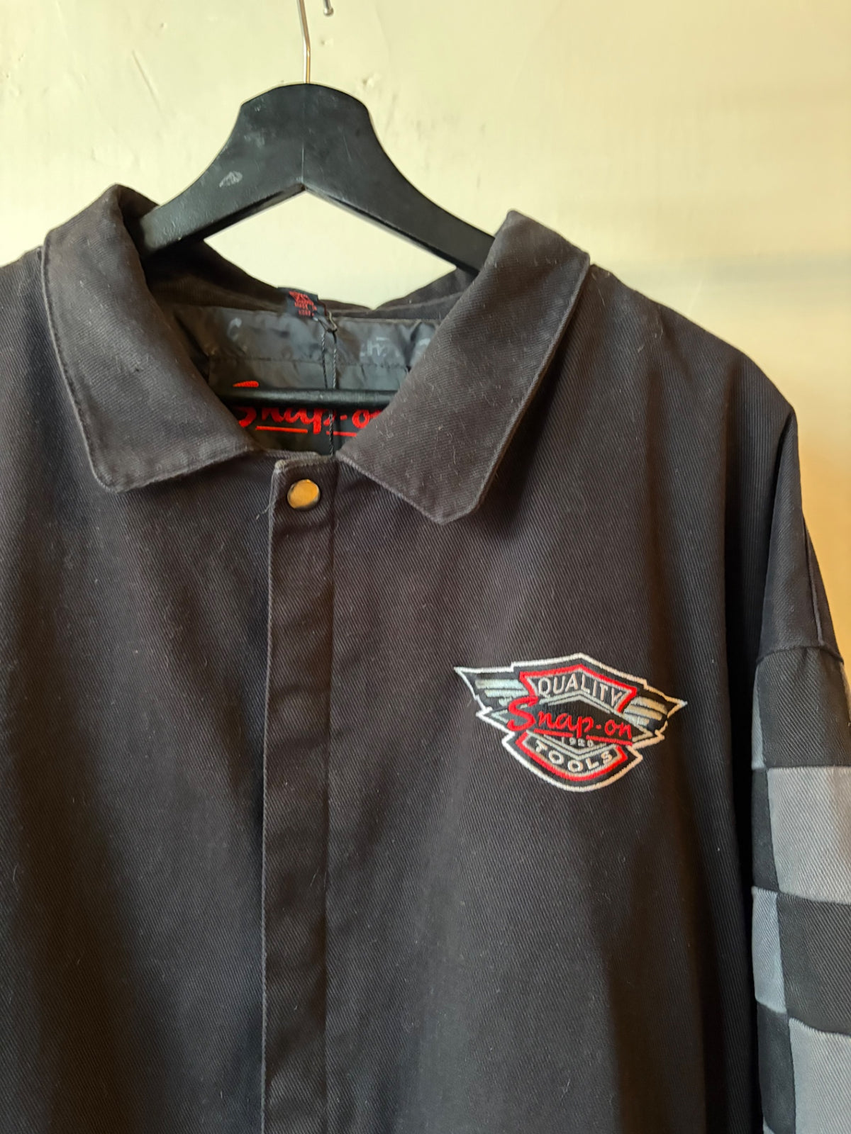 Snap On Black Racing Jacket Size XL