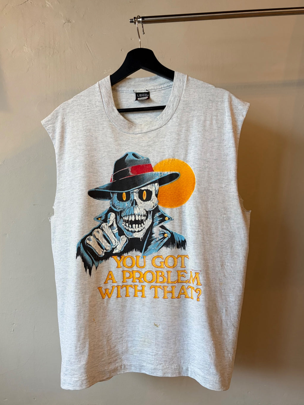 You got a problem with that? Cut off Size L