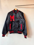 Black Satin Morehead Wrestling Bomber Jacket