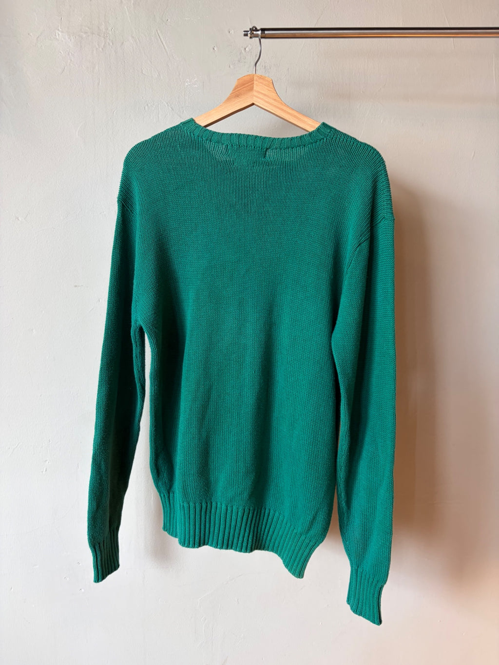 Polo Ralph Lauren Bright Green Knit Sweater Size L