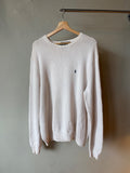 Polo Ralph Lauren White Knit Sweater Size XL