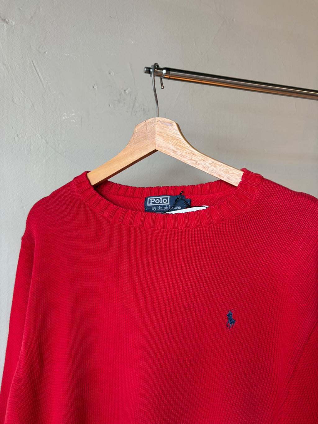 Polo Ralph Lauren Red Knit Sweater Size L