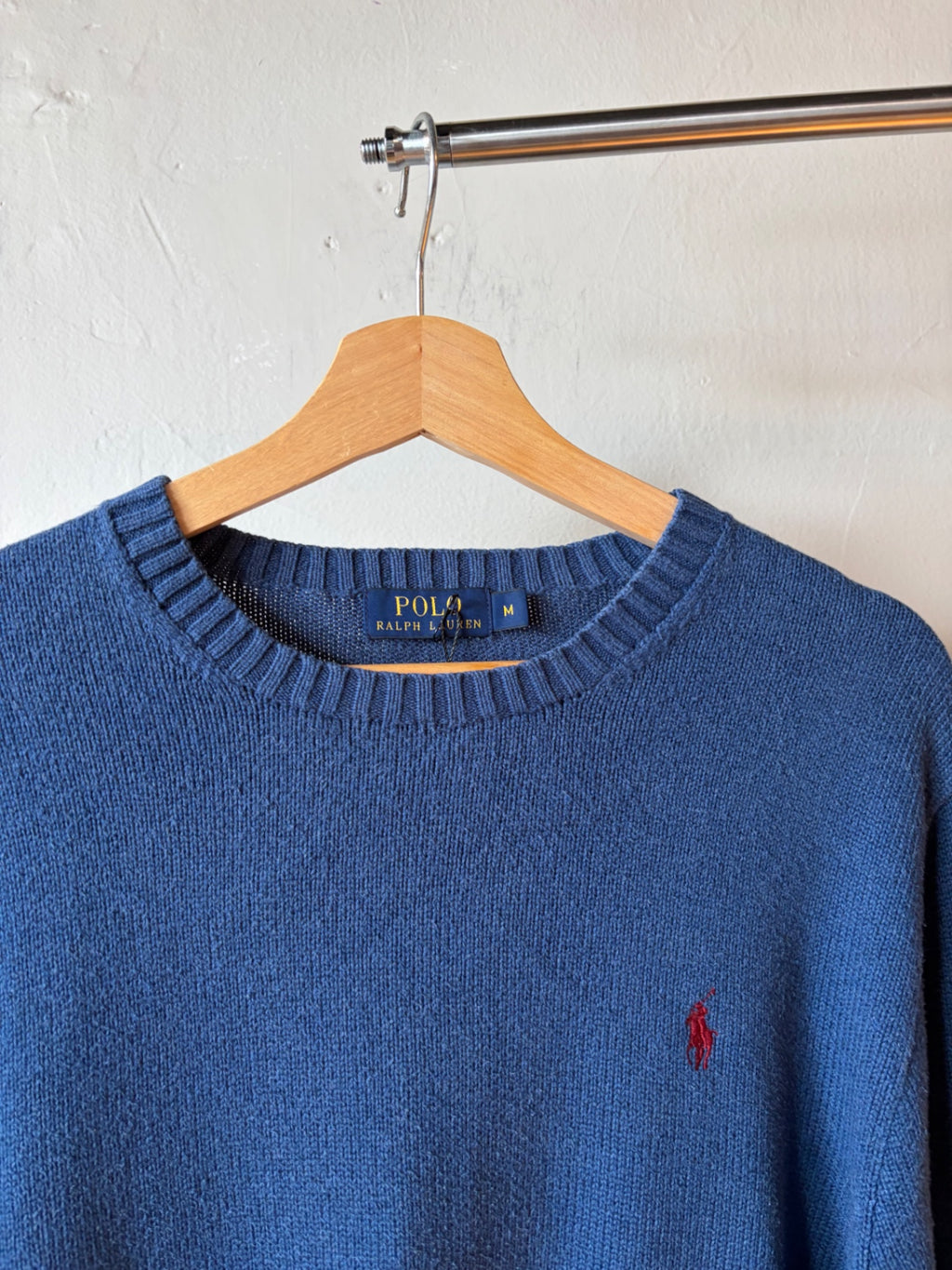 Polo Ralph Lauren Blue Knit Sweater (Yellow Tag) Size M