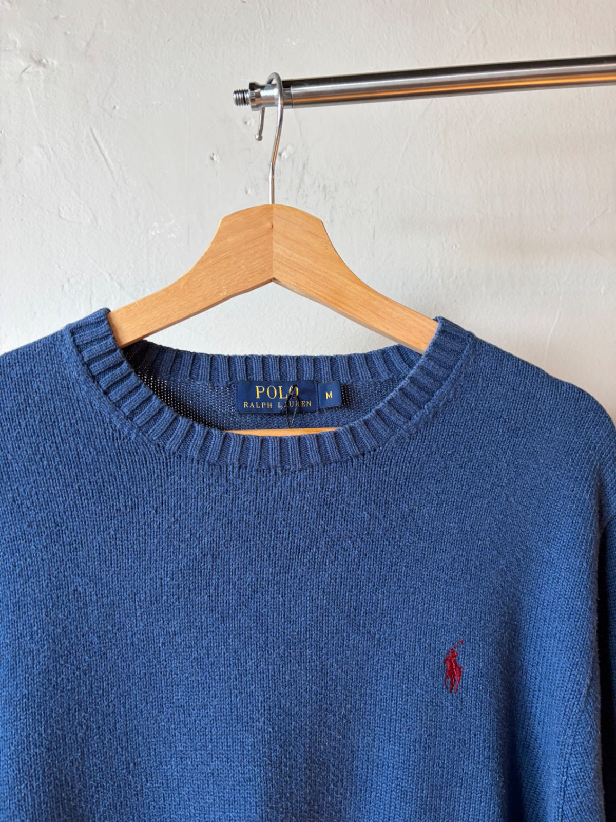 Polo Ralph Lauren Blue Knit Sweater (Yellow Tag) Size M